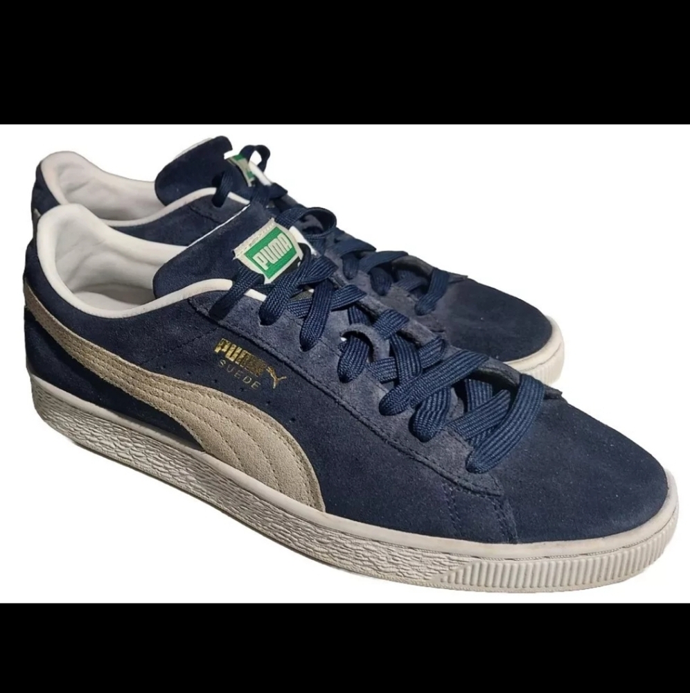 PUMA 'Suede Classic' Sz 8.5 US - Men's Shoes Blue White Leather
